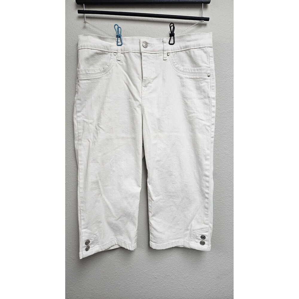 Gloria Vanderbilt Capris Womens 6 White Skimmer All-Around Slimming